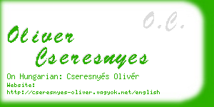 oliver cseresnyes business card