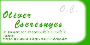 oliver cseresnyes business card